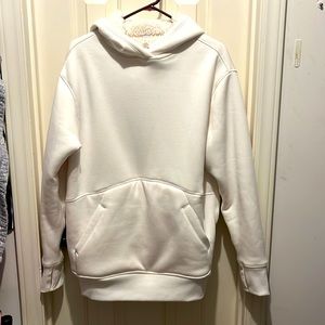 Athleta cream reversible hooded sweatshirt size small